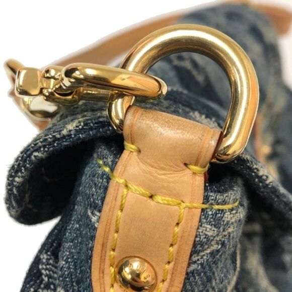 Louis Vuitton Mini Pleaty Monogram Denim Shoulder Bag Blue - Picture 5 of 8